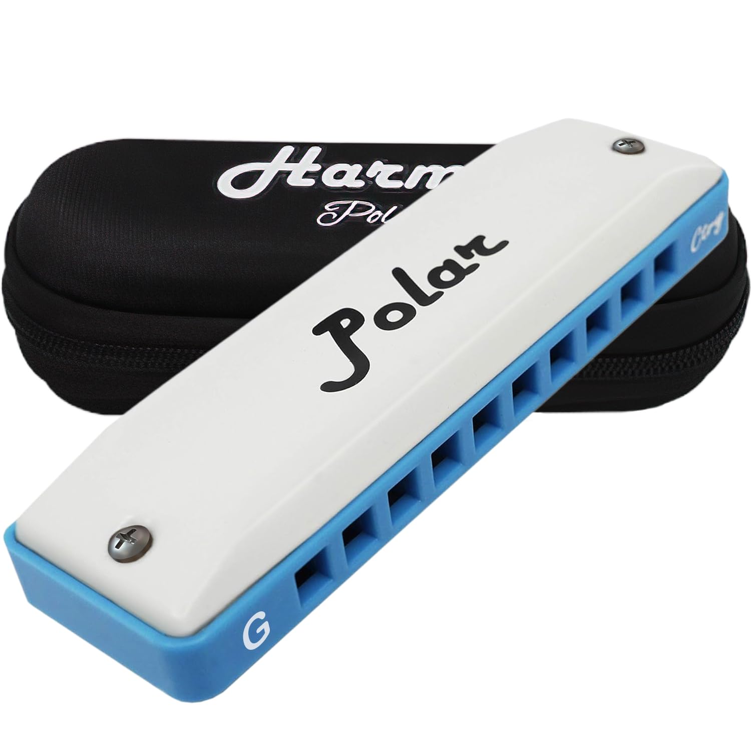 Harmo Polar Country Diatonic Harmonica Keys, Super Country Tuned - Ideal for Country, Bluegrass, Jazz, and Celtic Music, Mouth Organ With Case, Harmonicas for Adults (Key of G)