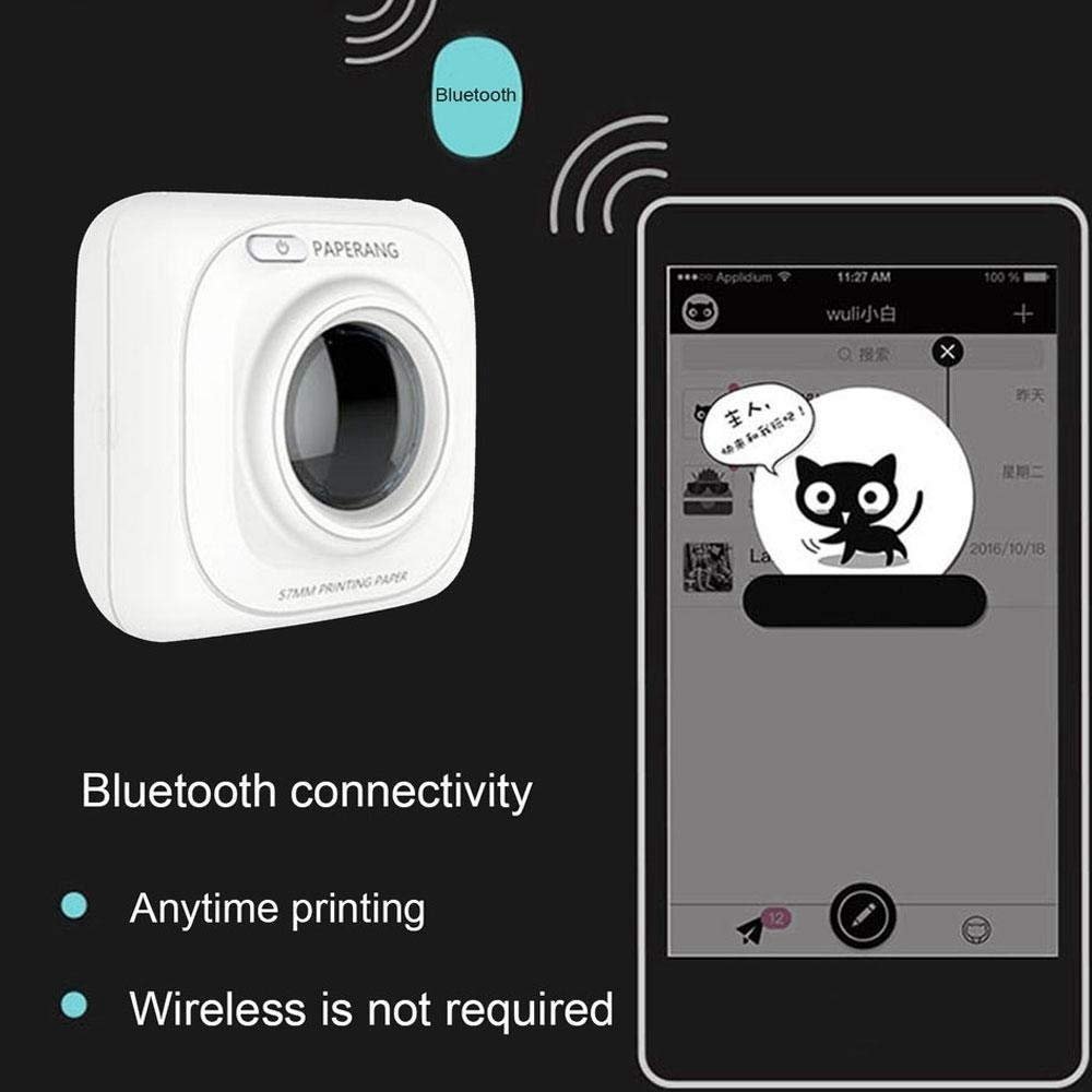 Docamor Portable MINI Pocket Printer Paper Photo Printer Wireless Bluetooth Connection