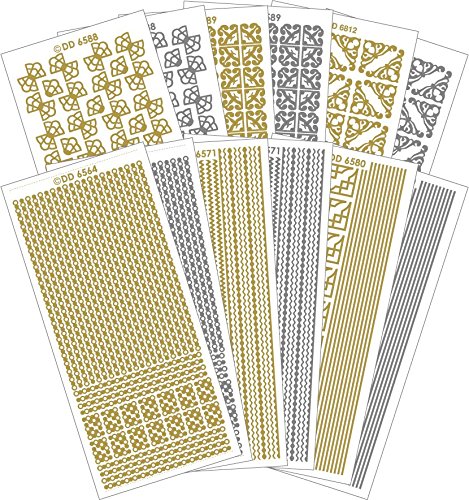 Creative Products CPD_1004 Craftstickers Borders & Corners, Stickers, Multi-Colour, 23 x 10 x 1 cm