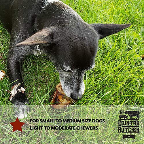 The Country Butcher 4" Meaty Filled Dog Bones, Made in USA, Natural Dog