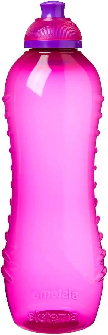 Sistema Twist 'n' Sip Squeeze Sports Water Bottle, Pink, 620 ml - Image 3