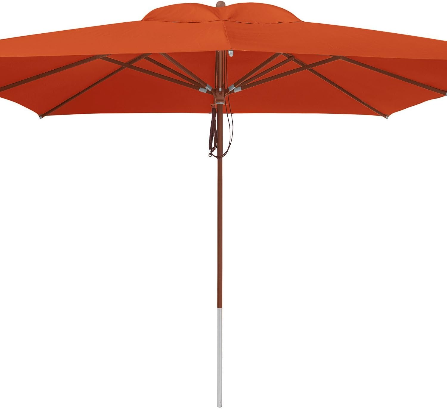 Amazon.de anndora Sonnenschirm 4 x 4 m eckig Holz Gestänge