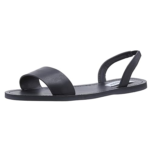 steve madden black flat sandals