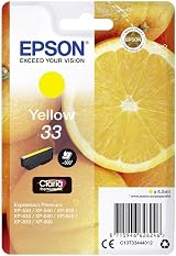 Epson 33 Yellow Ink Cartridge Genuine Claria Premium 300 Pages