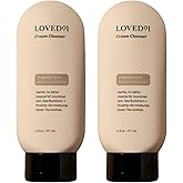 Loved01 Face & Body Cream Cleanser, John Legend Skincare, Gentle Daily Wash for All Skin Types, Hydrating & Moisturizing Cream-to-Clean Formula, Fragrance-Free, 2-Pack (6 oz Each)