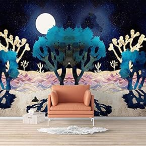 Wall Mural Nordic Style Nature Landscape Removable Wallpaper Wall Sticker for Bedroom Living Room - 66x96 inches