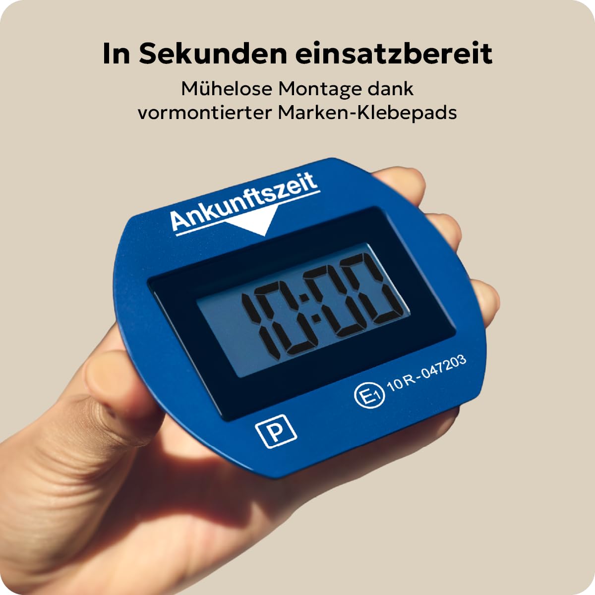 Needit elektronische Parkscheibe Park Lite I automatische Parkscheibe elektrisch mit Zulassung vom Kraftfahrt-Bundesamt I Digitale Parkuhr mit 2 Displays & vielen Funktionen, langlebig & zuverlässig 4