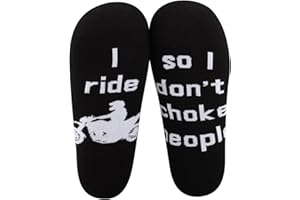 MBMSO Motorcycle Biker Socks 2 Pairs I Ride so I don't Choke People Socks Funny Motorcycle Gifts for Motorcycle Riders Biker