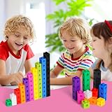 HOTUT 100 Pcs Maths Cubes with 10 Colours Linking Blocks 2 cm view 9