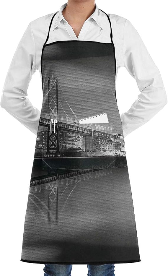 Aprons Bib San Francisco Bay Bridge Apron,Women&Men Kitchen Bib Apron