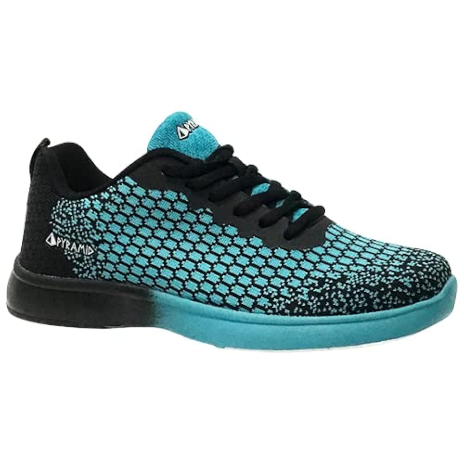 Photo 1 of **SHOWS SIGNS OF USAGE** Pyramid Women's Path Lite Seamless Mesh Bowling Shoes - Black/Teal Size 8