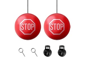 2PCS Tennis Ball Garage Parking Assist with Stop Sign,Anti-Collision Garage Parking Aids for Cars with 13ft Rope,Universal Ha