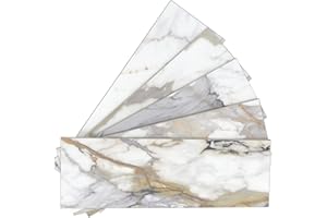 INNO STICKERS 30-Sheet Marble Subway Tile Peel and Stick Tile, 4 in. x 12 in. Stone Composite Waterproof Backsplash Tiles for Kitchen, Bathroom, Fireplace(Gold Marble)