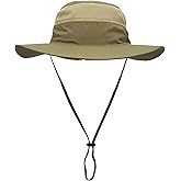 Duakrs Unisex Wide Brim Sun Hat,Outdoor UPF 50+ Waterproof Boonie Hat Summer UV Protection Sun Caps