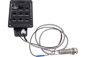 ASIXXSIX Acoustic Guitar Preamp Pickup, Electric Guitar Pickup Onboard Preamps Equalizer Pre Wired Guitar Pickup Turner Onboard Preamps EQ Equalizer, Eq Electric Box Equalizer