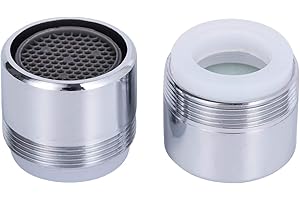 2 Pack 2.2 GPM Sink Faucet Aerator, Male and Female Dual Thread Aerator, Regular/Standard Size, Chrome by NIDAYE