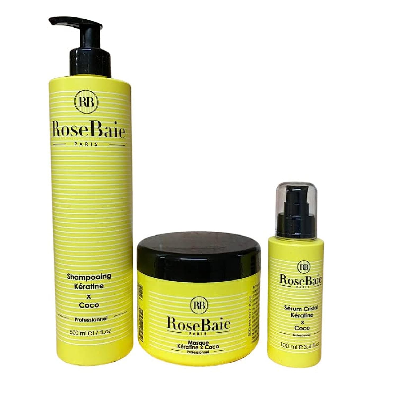 RoseBaie Keratin 3-item Kit, Paraben-Free, Coconut Scent, 1.0 count (1840.0 grams), Serum