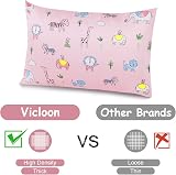 Vicloon 2 Pack Baby Toddler Pillowcase 40x60 cm 100% Cotton Forest World view 4