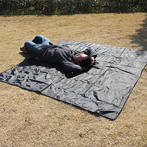 KingTo Waterproof Picnic Mat, Mutifunctional Tent Tarp Footprint Camping Picnic Mat Moisture-Proof Crawling Mat with Drawstring Carrying Bag