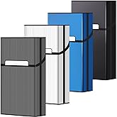 roygra Magnetic Cigarette Case (4 Pack), Daily Pre Roll Cone Holder Case | 100mm 100S King Size, Large 20 Capacity, Aluminum Shell and Plastic Liner, Portable Storage Box, Outdoor Smoking Accessories