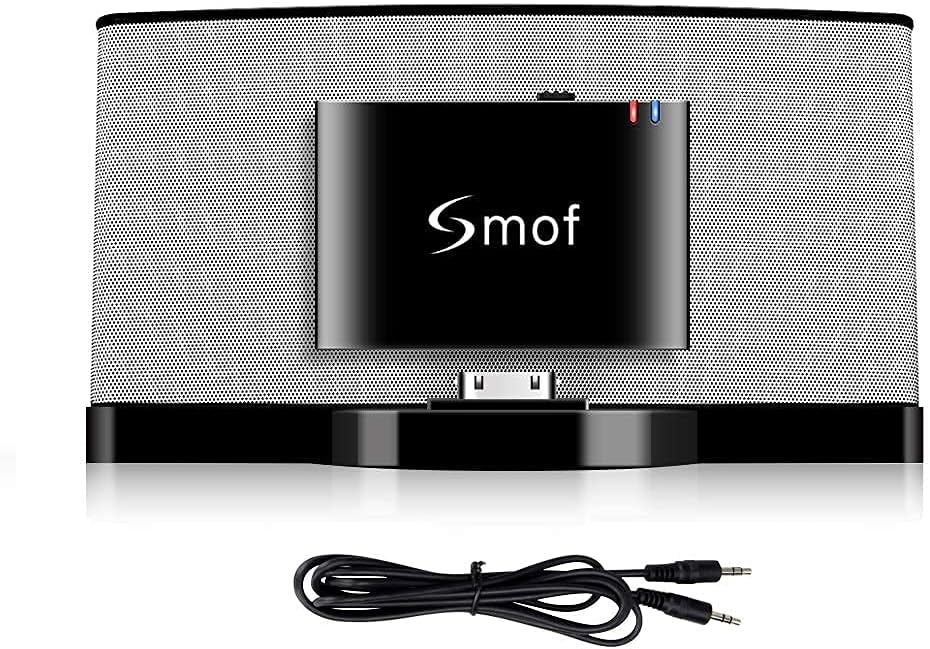 Smof 30 Pin Bluetooth Adapter for Bose Sounddock iPod iPhone & other 30 Pin Dock Speakers with 3.5 mm AUX Cable Bluetooth Adapter(NOT FOR CAR OR MOTORCYCLE)