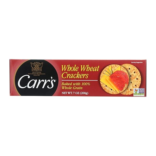 CARR’S WHOLE WHEAT CRACKERS, 7 OUNCE