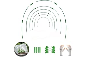SOMXOY 30Pcs Greenhouse Hoops for Raised Garden Beds 4ft Wide Grow Tunnel Up to 6 Sets DIY Rust-Free Fiberglass Garden Stakes for Plants/Row Cover/Fruits/Vegetables