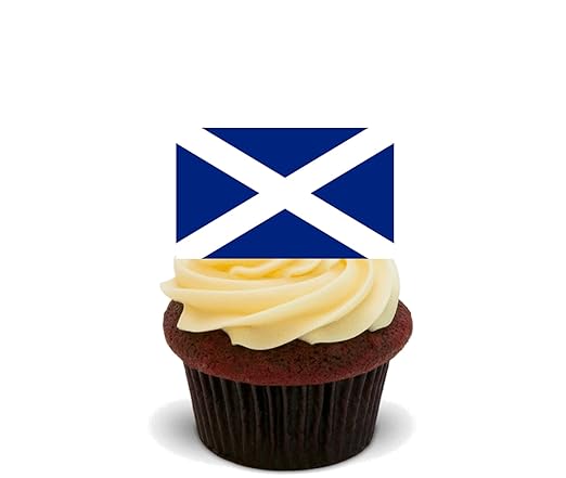 Bandera de Escocia comestible cupcake toppers - Pie oblea ...