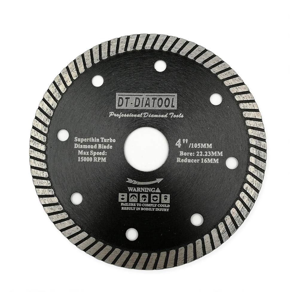 DT-DIATOOL Diamond Cutting Disc 4 Inch / 105mm Super Thin Disc for Porcelain Tile Marble Ceramic Granite