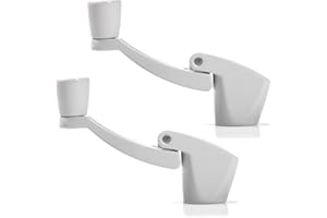 Ideal Security Folding Window Crank Handle, 11/32” Spline, White, 2-Pack