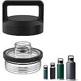 UXIETIN Screw Top Chug Cap Lid Replacement Compatible with Rambler Yeti 18/26/36/46oz,Shatter-Resistant and Leakproof, Black,1PC