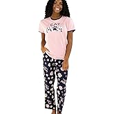 Lazy One Women's Pajama Set, Short Sleeves with Cute Prints, Relaxed Fit, Dog and Cat Prints