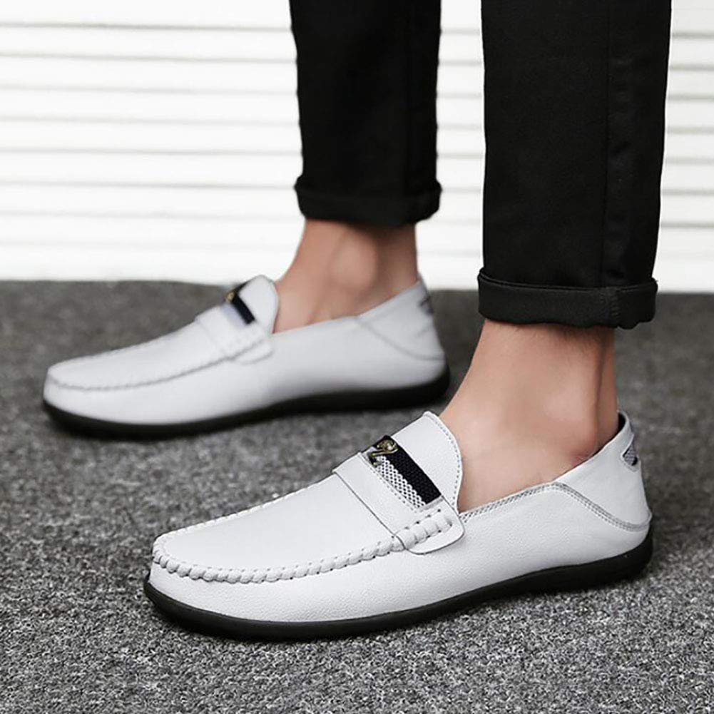 Mens Comfort Loafers Leather Spring//Fall Comfort Loafers /& Slip-Ons Walking Shoes Wearable Black//Blue//White