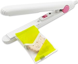 Tititek Household Heat Sealer Bags Machine Food Saver Storage Color Street Nail Strips Bag Sealer for Food (White)