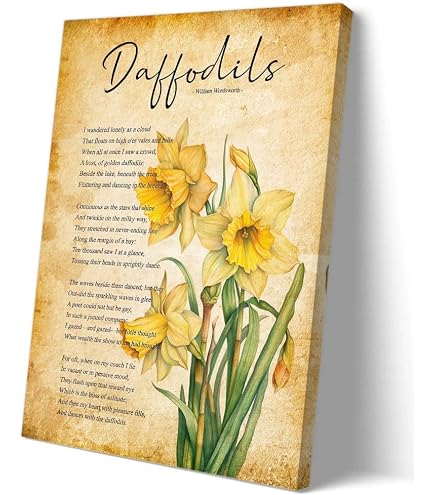 Amazon.com: Golden Daffodils William Wordsworth Inspirational