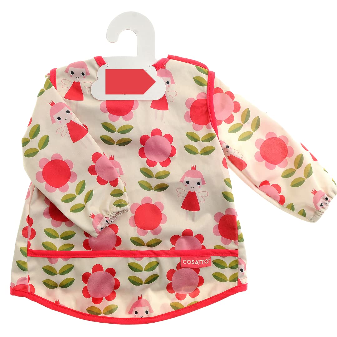 Cosatto Long Sleeve Coverall Bib | Baby Weaning & Messy Play Smock 6-36 Months | No more laundry stress! Waterproof, Easy Clean Apron with Crumb Catcher Pocket for Messy Eaters & Creative Fun.