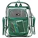 MGgear 17 Inch Clear PVC Backpack with Green Trim and 5 Zipper Compartments, Transparent School Bookbag for Boys Girls, Travel or Work Bag for Men Women