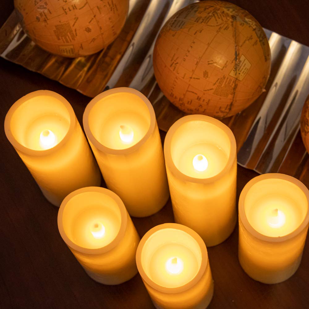 Vanilla Scented Flameless Candles by FVM Flickering LED Lights