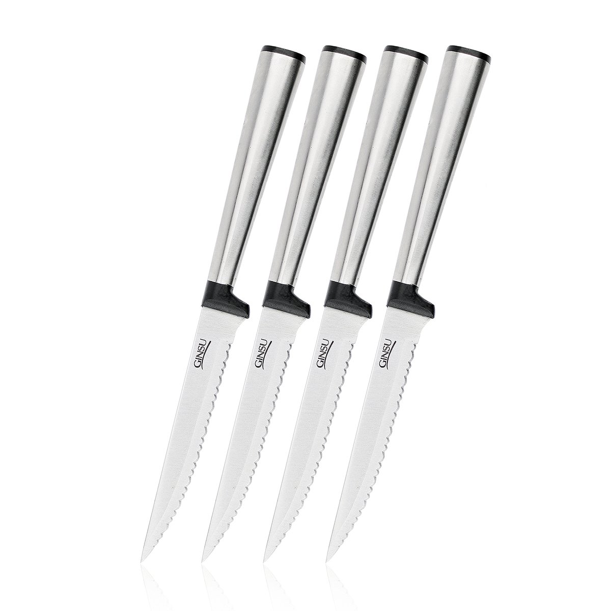 Ginsu Koden Series 4Piece Stainless Steel Steak Knives Set Serrated