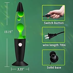 Vanful Green Magma Liquid Motion Lamp with Black