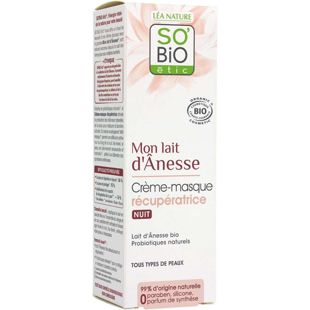 SO'BiO étic Mon Lait D'Anesse Cosmebio Skin Recovery Cream, 50 ml