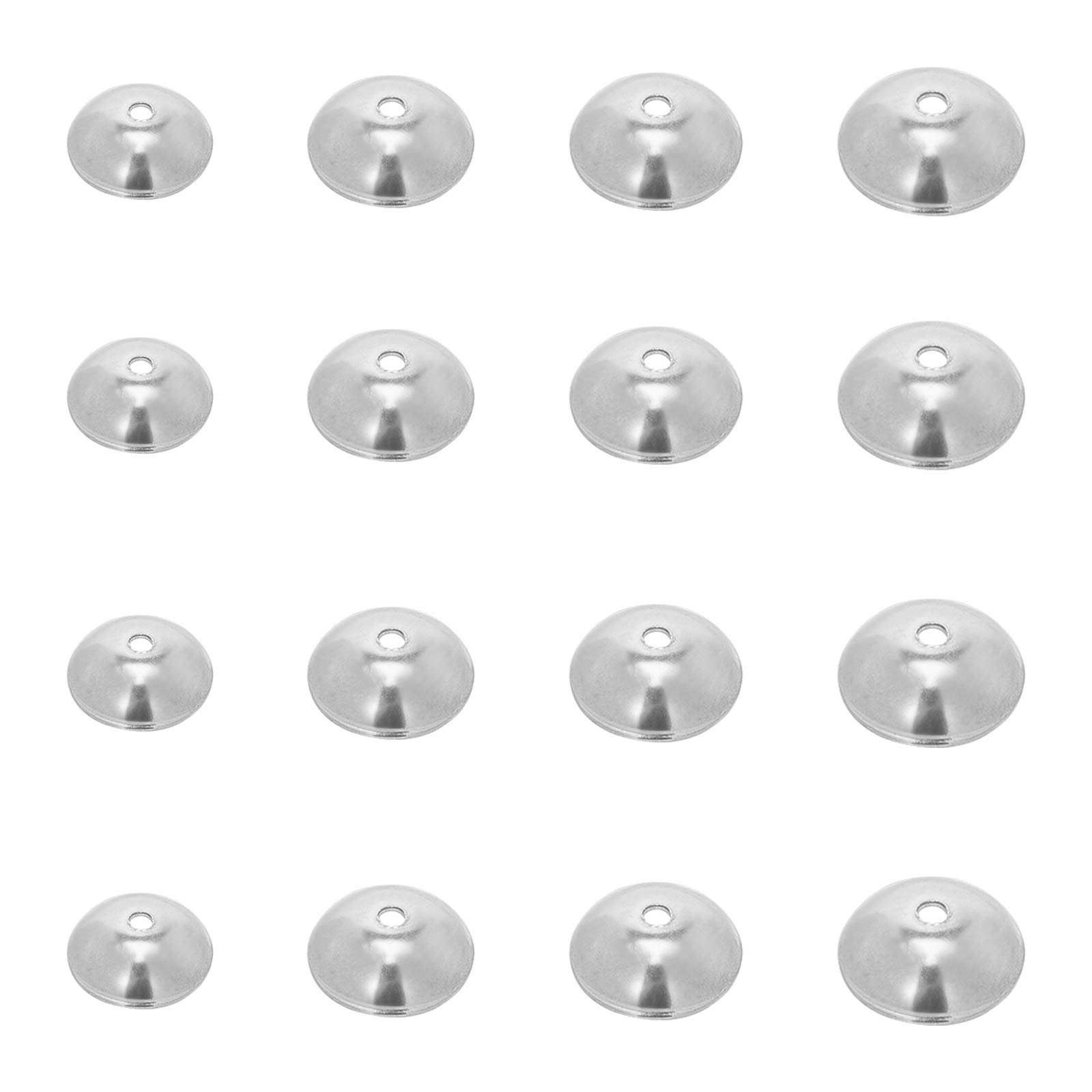 UNICRAFTALE about 4 Sizes Flower Beads Caps 600pcs Hollow Beads End Caps Stainless Steel Bead Caps Spacers Flower Cap for Bracelet Necklace Jewelry Making 3/4/5/6mm