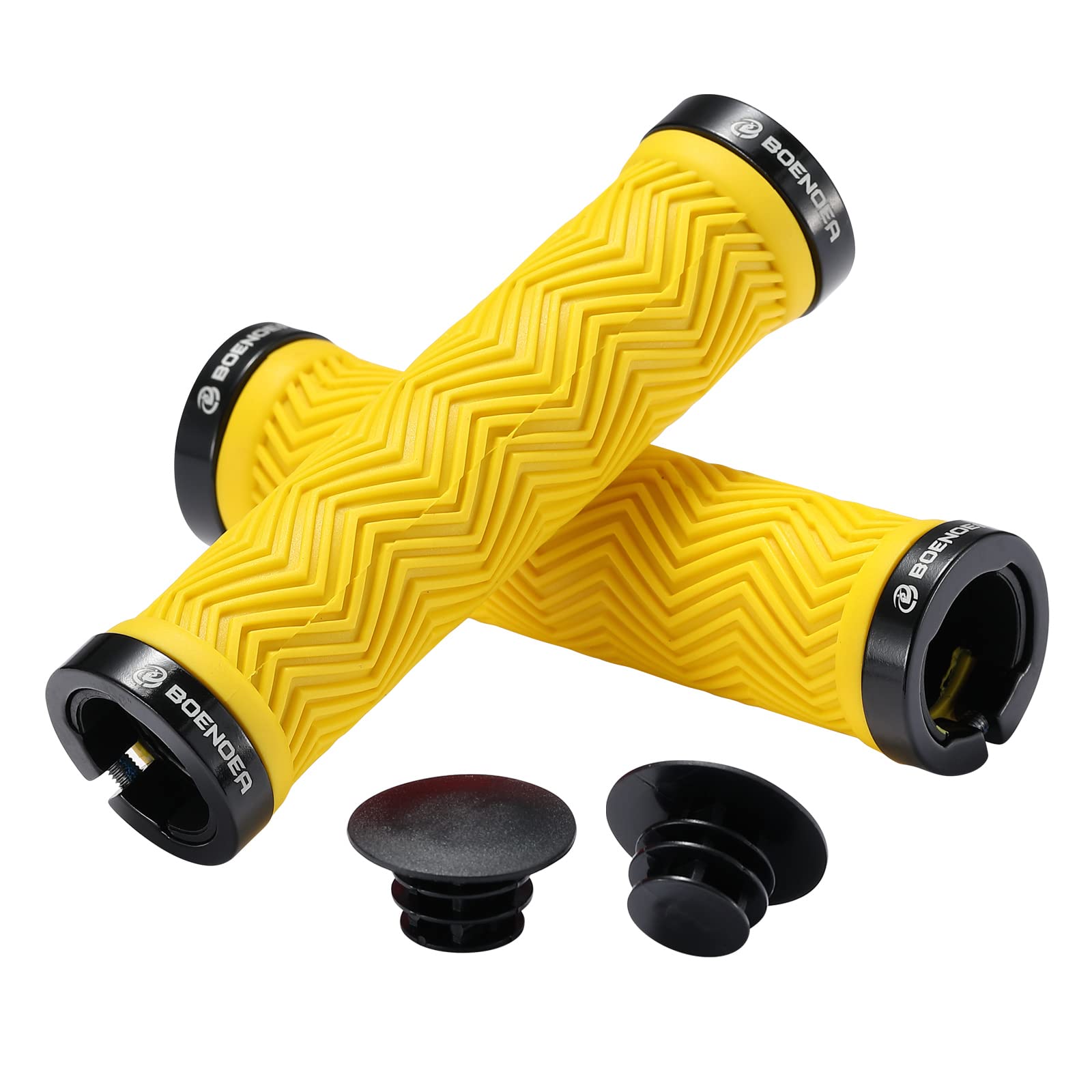 Boenoea Bicycle Handlebar Grips, Bicycle Grips 130 mm Handlebar Grips for MTB BMX Mountain Bike Folding Bike