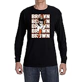 Long Sleeve Black Cincinnati Chase Brown Text Pic T-Shirt