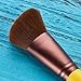 amoore Foundation Makeup Brush Kabuki Brush Wooden Handle Make up Brush Perfect For Blending Liquid, Cream Flawless Powder Cosmetics (1 Pcs Angled Round Brush)