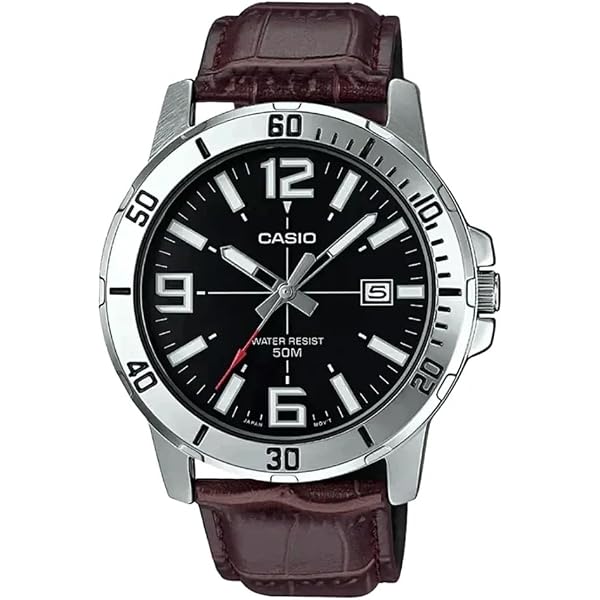 Casio MTP-VC01D-8E Orologio Uomo Analogico-digitale - Doppio Fuso Orario, Cronometro, Calendario, Acciaio Inox, Quadrante Grigio