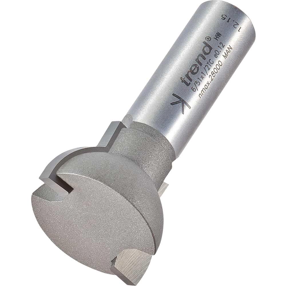 Trend Professional Glazing Bar Scribe Router Cutter, 1/2 Inch Shank, 28.5mm Cut Diameter & 20mm Cut Length, 17mm Radius, Tungsten Carbide Tipped, 6/51X1/2TC