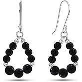 925 Sterling Silver Gemstone Earrings for Women - Birthstone Earrings - Silver Drop Earrings for Women - Wedding Guest Earrings - Formal Earrings for Women - Gemstone Jewelry