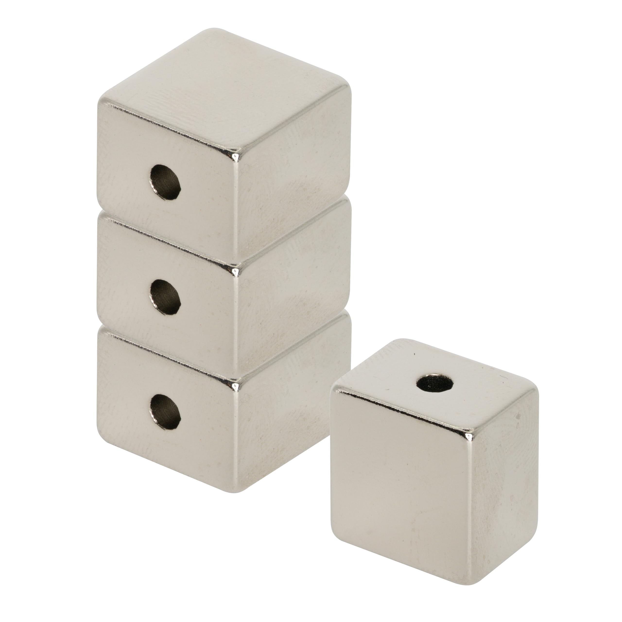 N42 Neodymium Hornby Train Magnets for Arts, Crafts, Model Making, DIY, Hobbies, Office and Home - 12.7mm x 9.3mm x 13.2mm w/ 2.5mm hole - Pack of 4