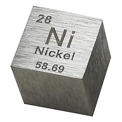 Nickel Cube - 10mm Pure Metal Element Cubes - Laser